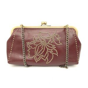 Patricia Nash Crossbody Clutch Brown Leather Boho Studded Country Cottagecore
